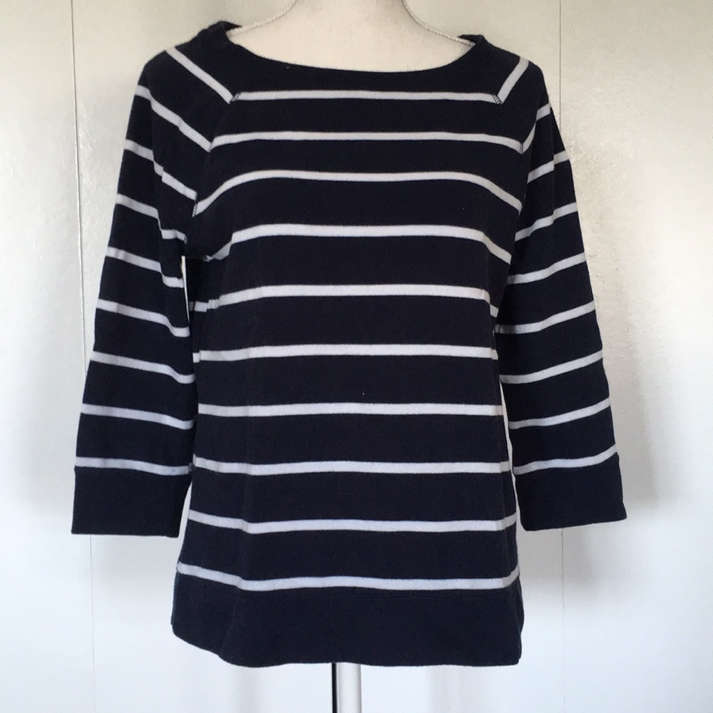 Blue and white stripes sweater